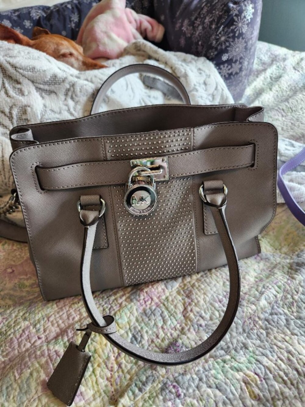 Michael Kors Leather Hamilton Handbag